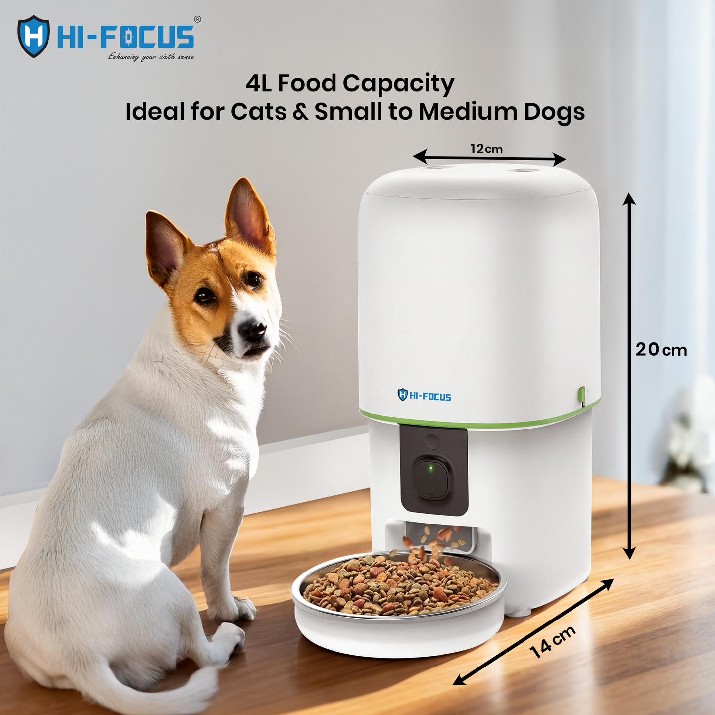 HD camera pet feeder with night vision monitoring